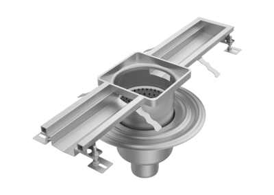 Gewerbe-Kastenrinne – GKR mit zwischengeschweißtem Rinneneinlauf