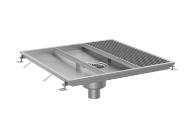 Bodenwanne – BOWA mit untergeschweißtem oder gestecktem Rinneneinlauf